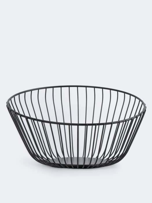 Корзина для фруктов, 25 см, металл, черная, Прутья, Spin ANNA LAFARG ANLAF-XIAO0-03
