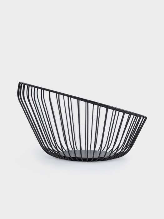 Корзина для фруктов, 25 см, металл, черная, Прутья, Spin ANNA LAFARG ANLAF-XIAO0-03