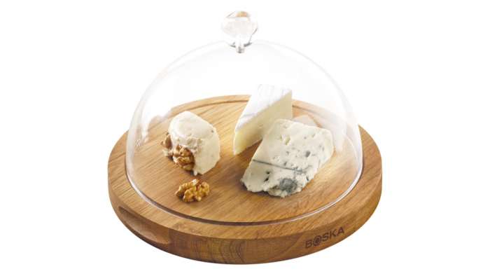 Блюдо для сыра с крышкой 25см (дуб, пластик) BOSKA BSK859002