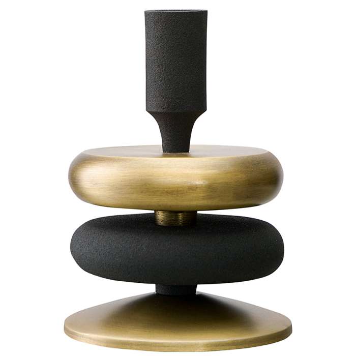 Подсвечник stone, 17 см, черный/античная латунь Bergenson Bjorn BB0000193