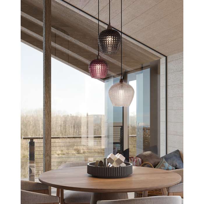 Светильник подвесной каскадный aurora, D50 см, сливовый/серый/прозрачный Bergenson Bjorn BB0000562