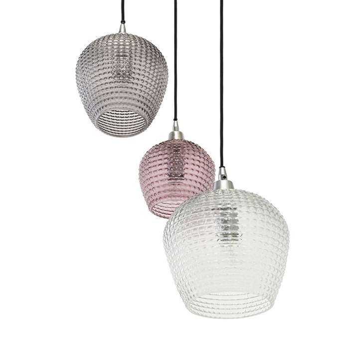 Светильник подвесной каскадный aurora, D50 см, сливовый/серый/прозрачный Bergenson Bjorn BB0000562