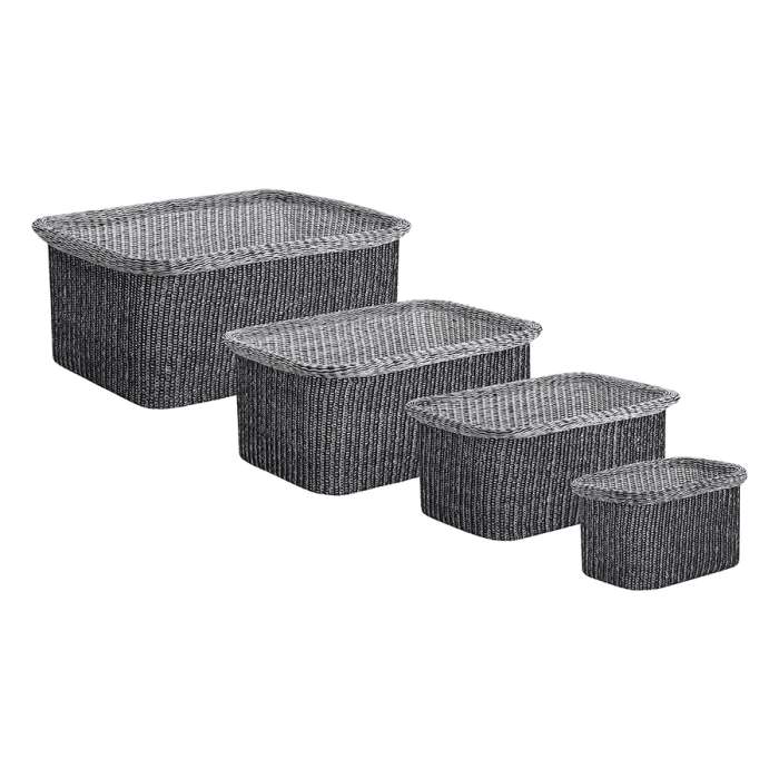 Набор из 4-х корзин для хранения sustainable collection, черный Bergenson Bjorn BB0000675