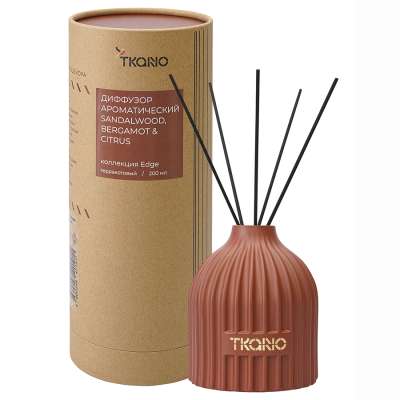 Диффузор ароматический sandalwood, bergamot &amp; citrus из коллекции edge, 200 мл, терракотовый Tkano TK23-DIF0028