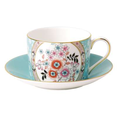 Чашка чайная с блюдцем Wedgwood Вандерласт Камелия 150 мл