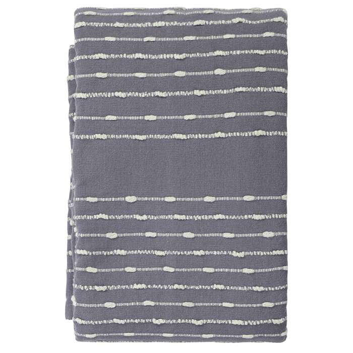 Покрывало из хлопка серого цвета с декоративной строчкой из коллекции ethnic, 180х250 см Tkano TK19-BS0011