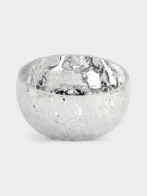 Конфетница, 15х12 см, стекло, серебристая, Кракелюр, Craquelure ANNA LAFARG ANLAF-XK-15BHSV