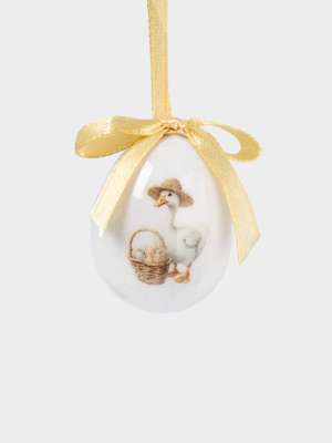 Подвеска, пасхальное яйцо, 4 см, пенопласт, Гусь с корзинкой, Interior Easter ANNA LAFARG ANLAF-XS964