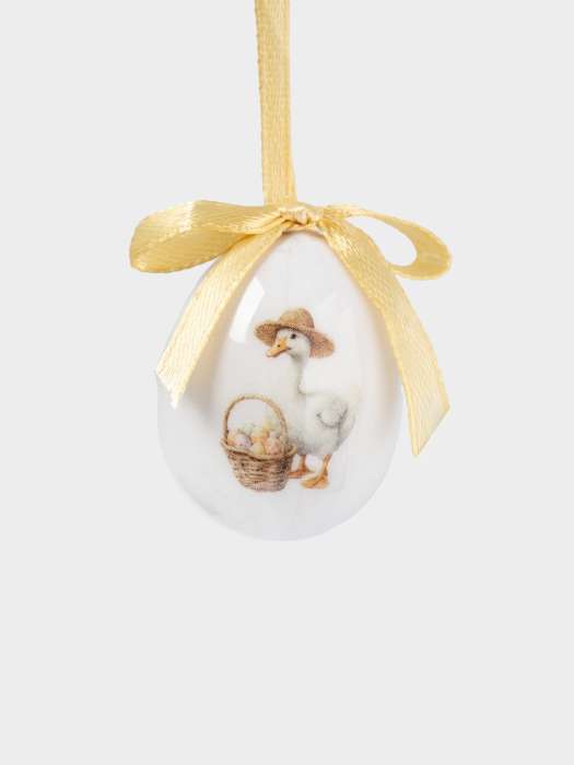 Подвеска, пасхальное яйцо, 4 см, пенопласт, Гусь с корзинкой, Interior Easter ANNA LAFARG ANLAF-XS964