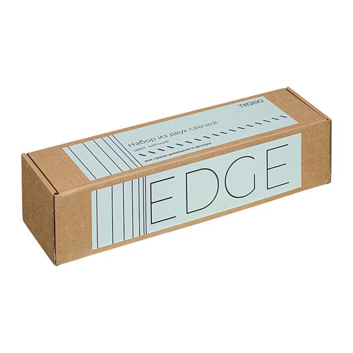Набор из двух свечей мятного цвета из коллекции edge, 24,5 см Tkano TK24-CND0002