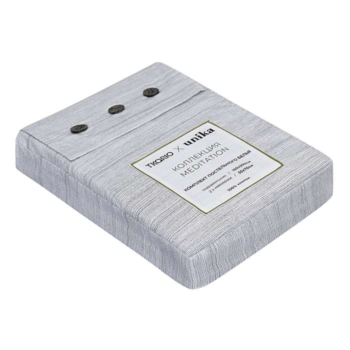 Комплект постельного белья из сатина из коллекции meditation, olive, 150х200 см Tkano TK24-DC0029