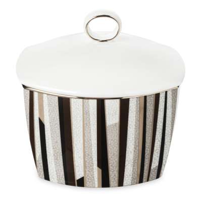 Сахарница с крышкой Narumi Шагрин 300 мл, фарфор костяной