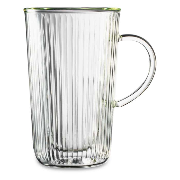 Кружка с двойными стенками, крышкой и ситечком Home Mon matin 450 мл, стекло DECOR DE TABLE DDT-DW967B-450/TM