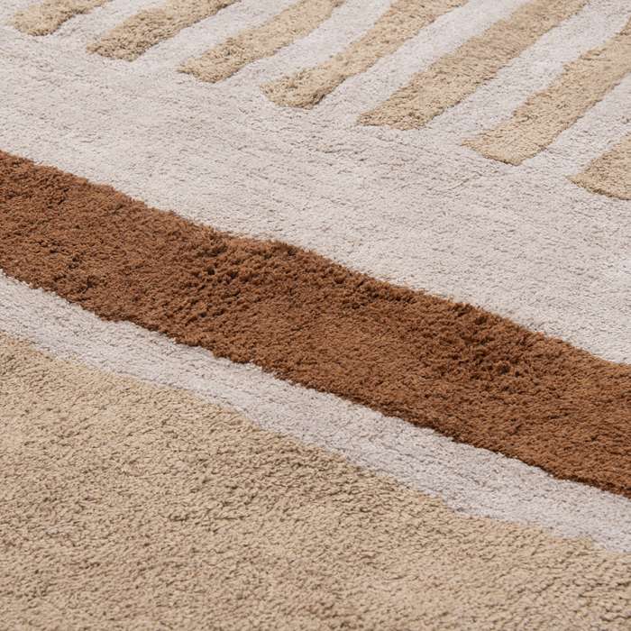 Ковер из хлопка с рисунком tulip garden бежевого цвета из коллекции terra, 200х300 см Tkano TK22-DR0006