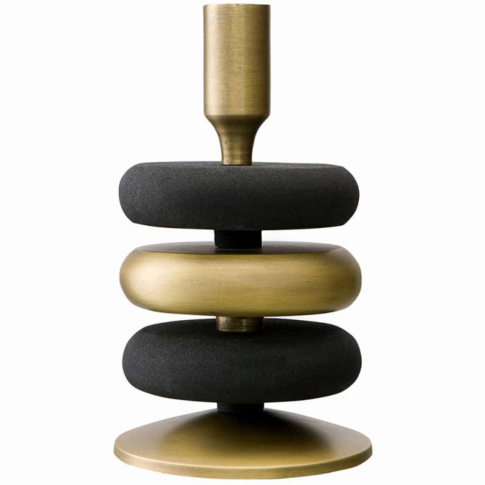 Подсвечник stone, 20 см, черный/античная латунь Bergenson Bjorn BB0000194