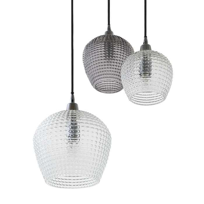 Светильник подвесной каскадный aurora, D50 см, серый/прозрачный Bergenson Bjorn BB0000563