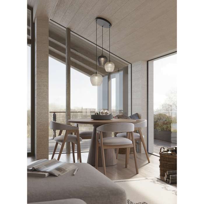 Светильник подвесной каскадный aurora, D50 см, серый/прозрачный Bergenson Bjorn BB0000563