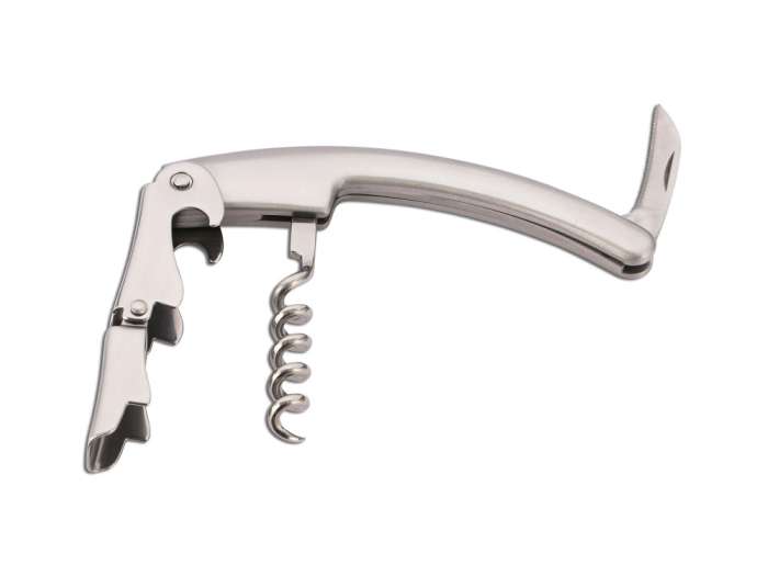 Штопор сомелье Weis двухступенчатый с обрезателем фольги 11 см, сталь нержавеющая, п/к W-16867