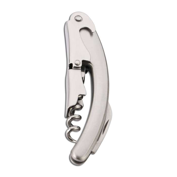 Штопор сомелье Weis двухступенчатый с обрезателем фольги 11 см, сталь нержавеющая, п/к W-16867