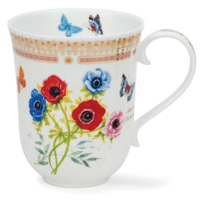 Кружка Dunoon Ботаника Анемоны Бремор 330 мл, фарфор костяной