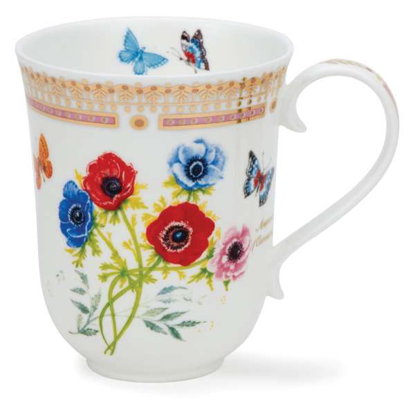 Кружка Dunoon Ботаника Анемоны Бремор 330 мл, фарфор костяной
