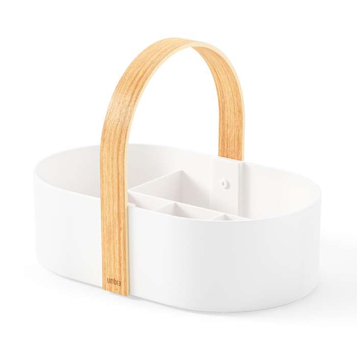 Органайзер bellwood caddy, 30х23 см, белый/натуральное дерево UMBRA 1019130-668