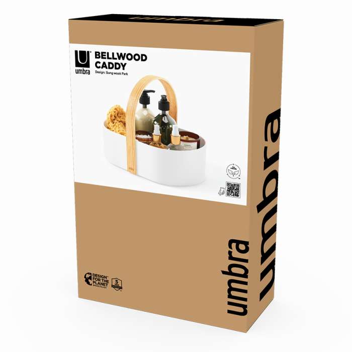 Органайзер bellwood caddy, 30х23 см, белый/натуральное дерево UMBRA 1019130-668