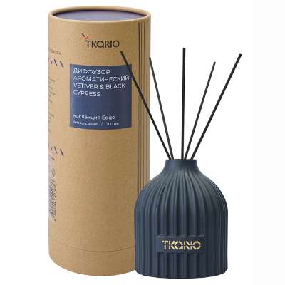 Диффузор ароматический vetiver &amp; black cypress из коллекции edge, 200 мл, тёмно-синий Tkano TK23-DIF0005