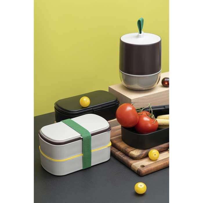 Ланч-бокс с приборами food time, 1 л, серый Smart Solutions SS-LBDL-PP-GR-1