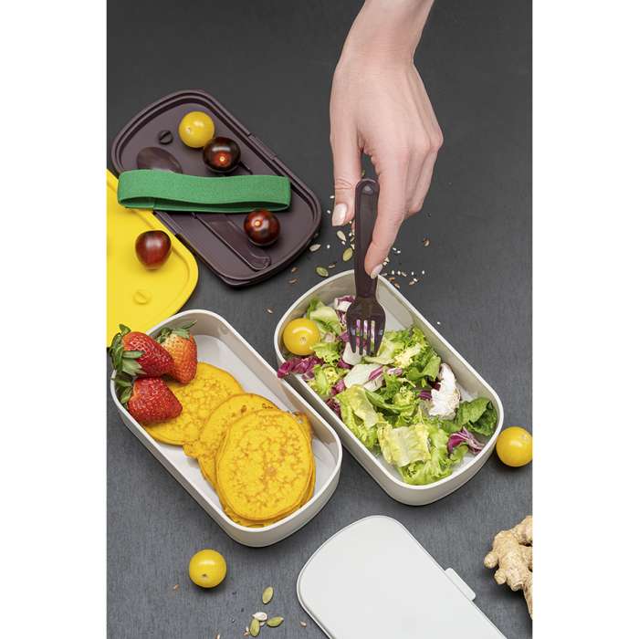 Ланч-бокс с приборами food time, 1 л, серый Smart Solutions SS-LBDL-PP-GR-1