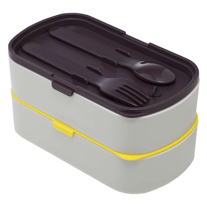 Ланч-бокс с приборами food time, 1 л, серый Smart Solutions SS-LBDL-PP-GR-1