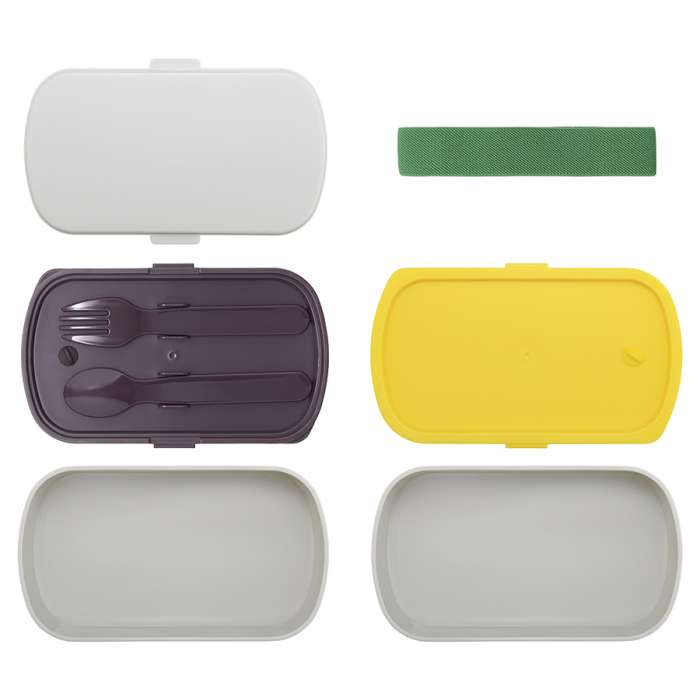 Ланч-бокс с приборами food time, 1 л, серый Smart Solutions SS-LBDL-PP-GR-1