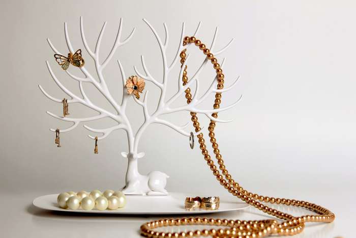 Дерево для украшений малое deer, белое QUALY QL10171-WH