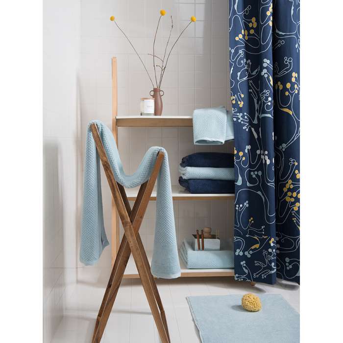 Коврик для ванной ворсовый из чесаного хлопка голубого цвета из коллекции essential, 50х80 см Tkano TK20-BM0003