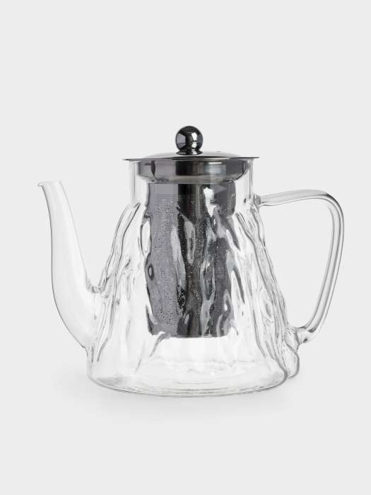 Чайник заварочный, 1 л, стекло Б/сталь, Мятая фактура ANNA LAFARG ANLAF-KTC584
