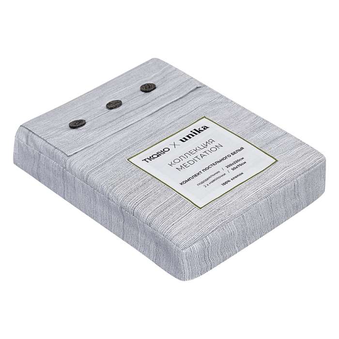 Комплект постельного белья из сатина из коллекции meditation, olive, 200х220 см Tkano TK24-DC0030