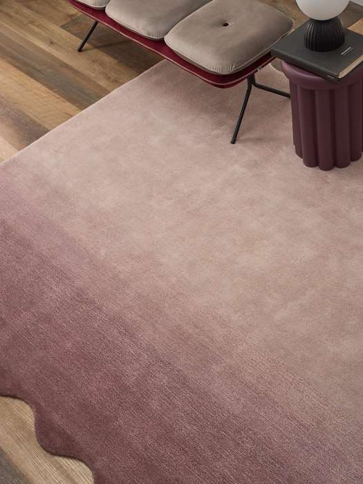 Ковер из шерсти over horizon цвета марсала из коллекции trendy ruffles, 160х230 см Tkano TK25-DR0008
