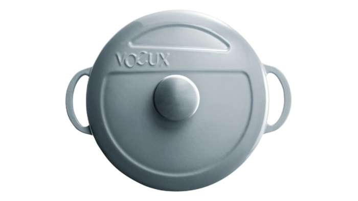 Кастрюля с крышкой Gracieuse d28 см, 5,5 л, чугун, серая VOEUX VOX-8683642549070