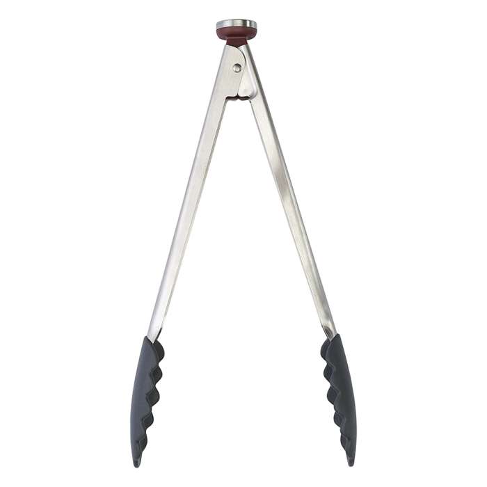 Щипцы кухонные SmartChef, 33,5 см, серо-бордовые SMART SOLUTIONS SS-TNG-SLC-PP-GRPL