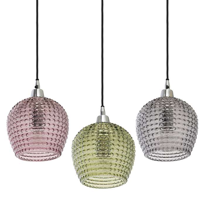 Светильник подвесной каскадный aurora, 65х18 см, сливовый/зеленый/серый Bergenson Bjorn BB0000564