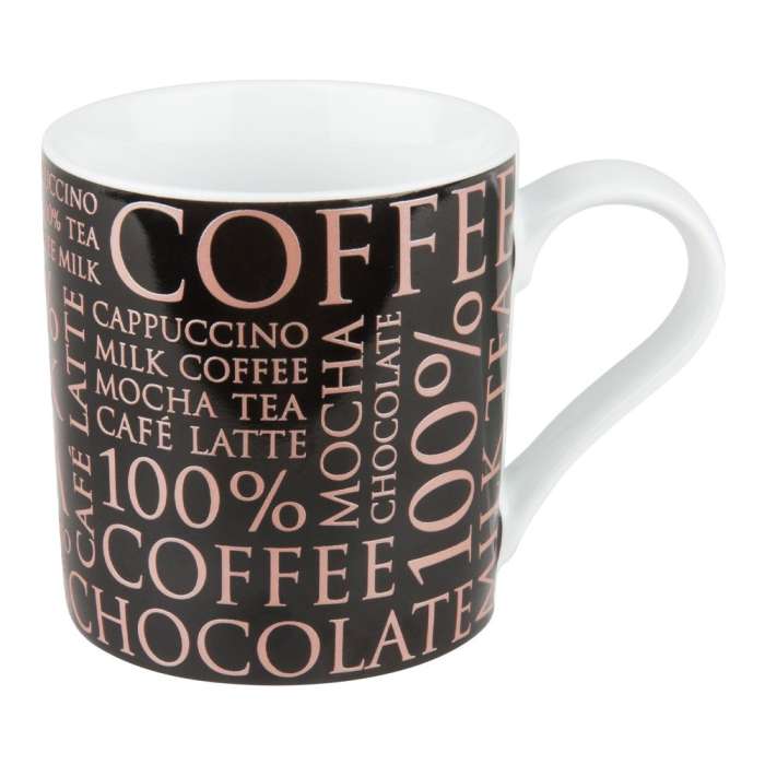 Кружка "100 % Кофе" черная KONITZ 11 1 618 1810