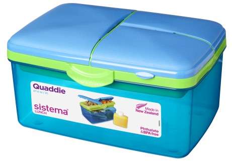 Ланчбокс 4-х секционный 2л с бутылкой  SISTEMA LUNCH 3970С6