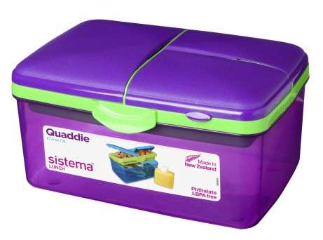 Ланчбокс 4-х секционный 2л с бутылкой  SISTEMA LUNCH 3970С6