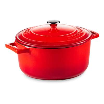 Кастрюля с крышкой LAVA d22 см, 3,4 л, чугун, красная LV Y TC 22 K1 R