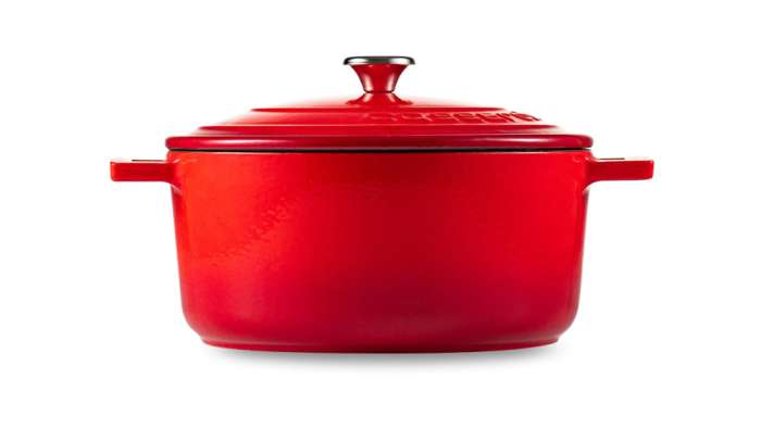 Кастрюля с крышкой LAVA d22 см, 3,4 л, чугун, красная LV Y TC 22 K1 R