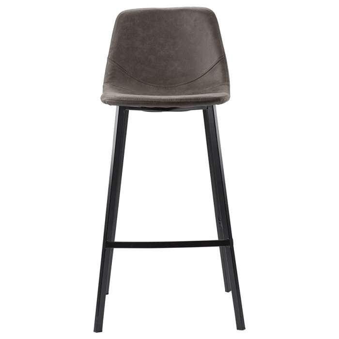 Стул барный hugh, экокожа, серо-коричневый Bergenson Bjorn BEST-HUMF08
