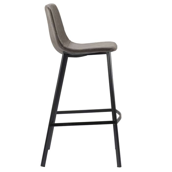 Стул барный hugh, экокожа, серо-коричневый Bergenson Bjorn BEST-HUMF08