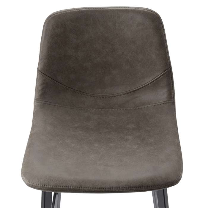 Стул барный hugh, экокожа, серо-коричневый Bergenson Bjorn BEST-HUMF08