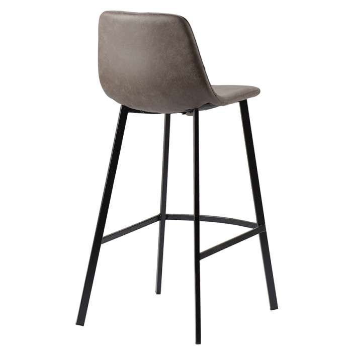 Стул барный hugh, экокожа, серо-коричневый Bergenson Bjorn BEST-HUMF08