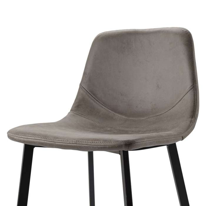 Стул барный hugh, экокожа, серо-коричневый Bergenson Bjorn BEST-HUMF08